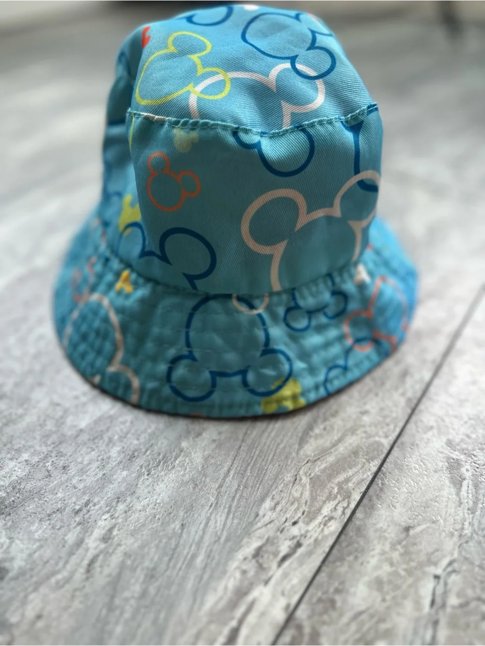 Disney Mickey Mouse Kids Reversible Bucket Hat Red Blue Embroidered Sun Hat 0002